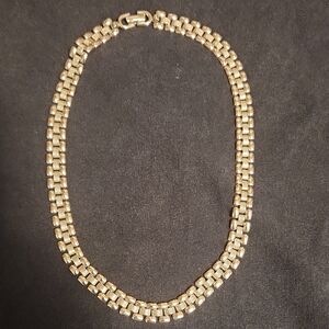 Monet Silver-Tone Double Chain Necklace